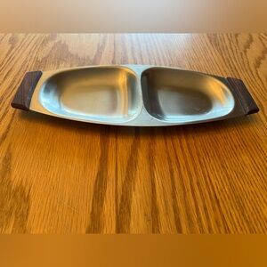 Divided Nevco Stainless Steel Serving Tray